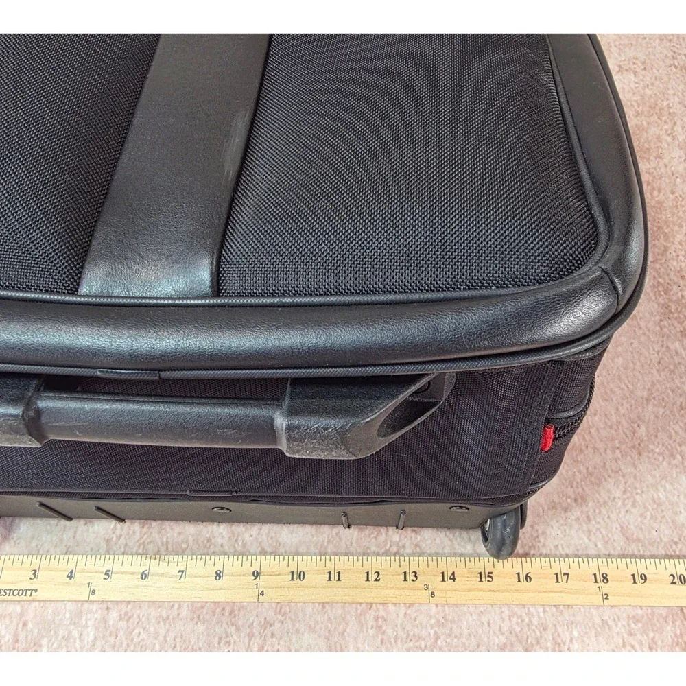 Wenger Swiss Army Patriot 17 Rolling Laptop Briefcase Wheeled Case Black